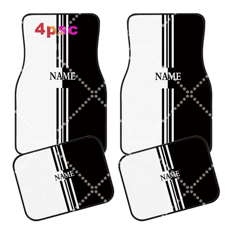 Interior Design Name - 4pcs Customizable Name Car Floor Mats