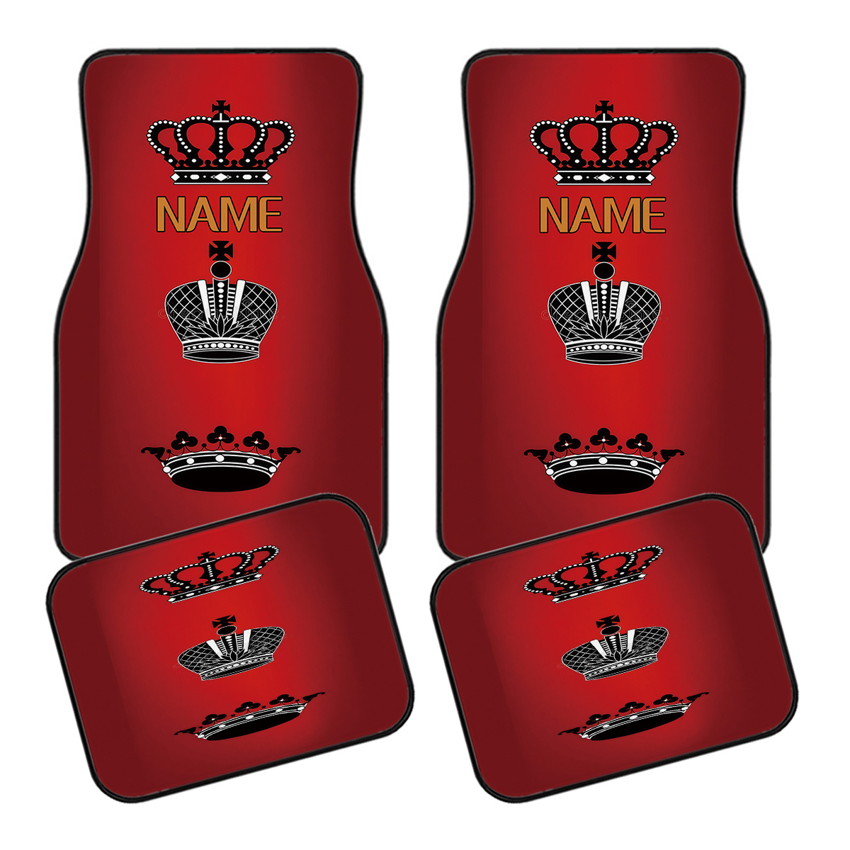 Interior Design Name - 4pcs Customizable Name Car Floor Mats