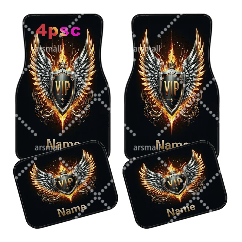 Interior Design Name - 4pcs Customizable Name Car Floor Mats