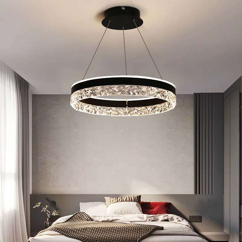Interior Design Living Room And Kitchen - Modern Luxury Crystal LED Pendant Light