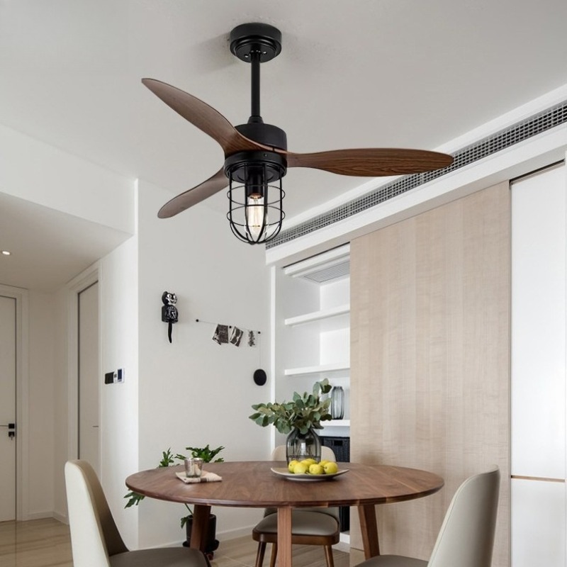 American Retro Ceiling Fan Lam - Interior Design Industrial Style recension och pris