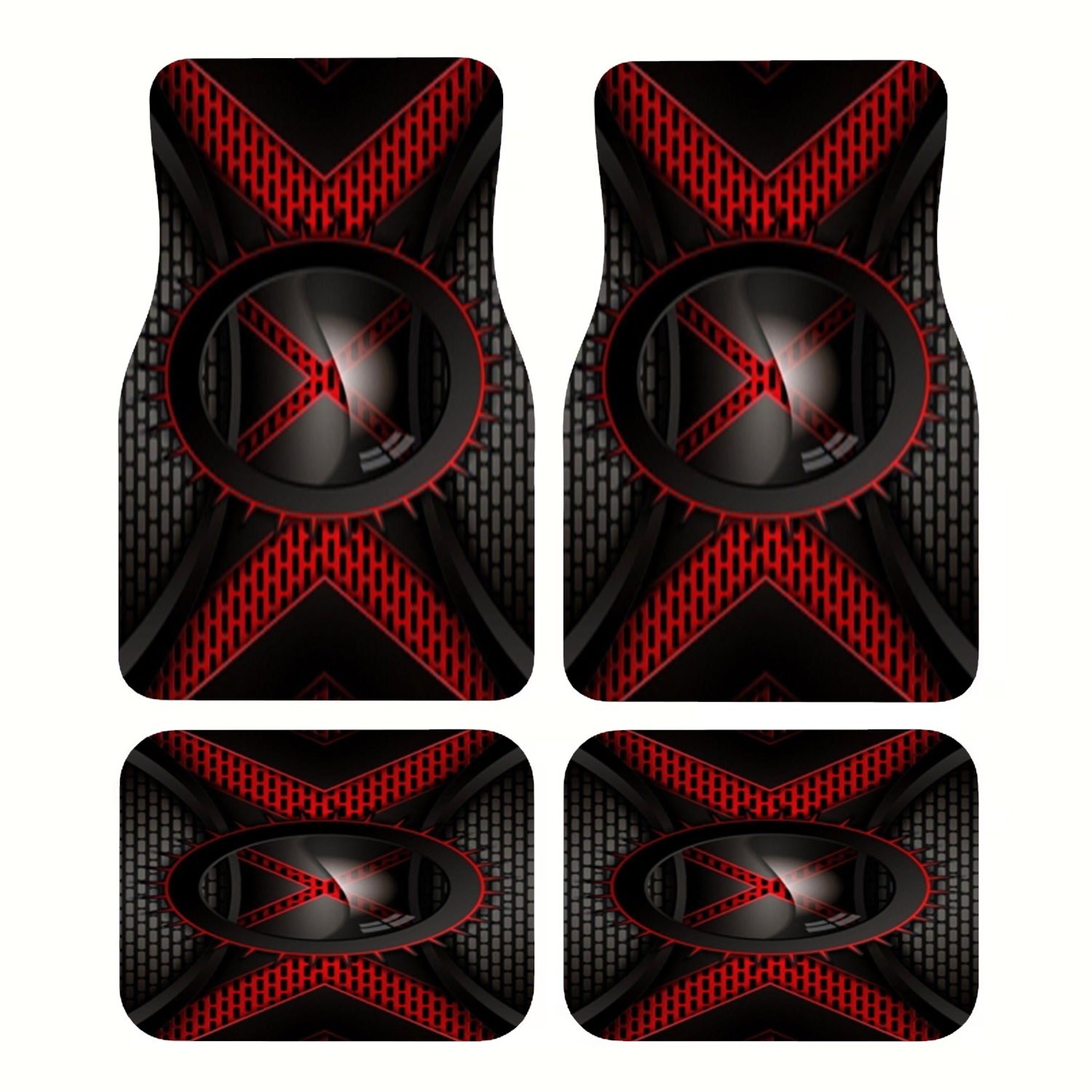 4pcs Car Floor Mats, Black & R - Interior Design Industrial Style recension och pris