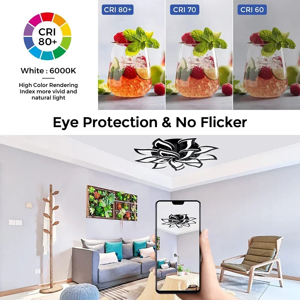 Designer LED Petal Chandelier  - Interior Design Living Room And Kitchen recension och pris