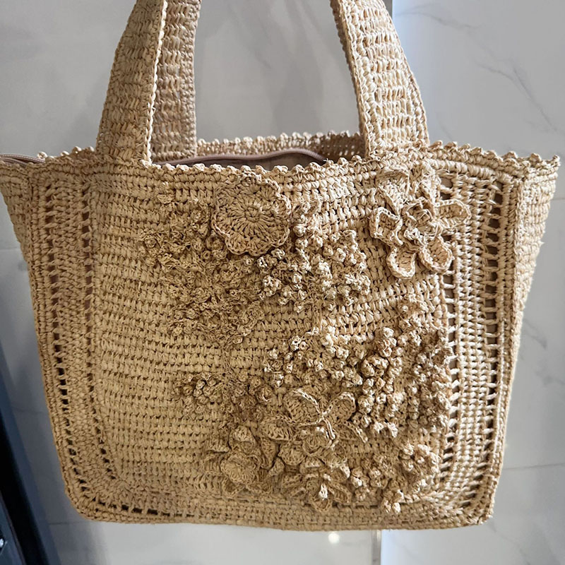Summer Flower Woven Tote Bag B - Interior Design Bali recension och pris