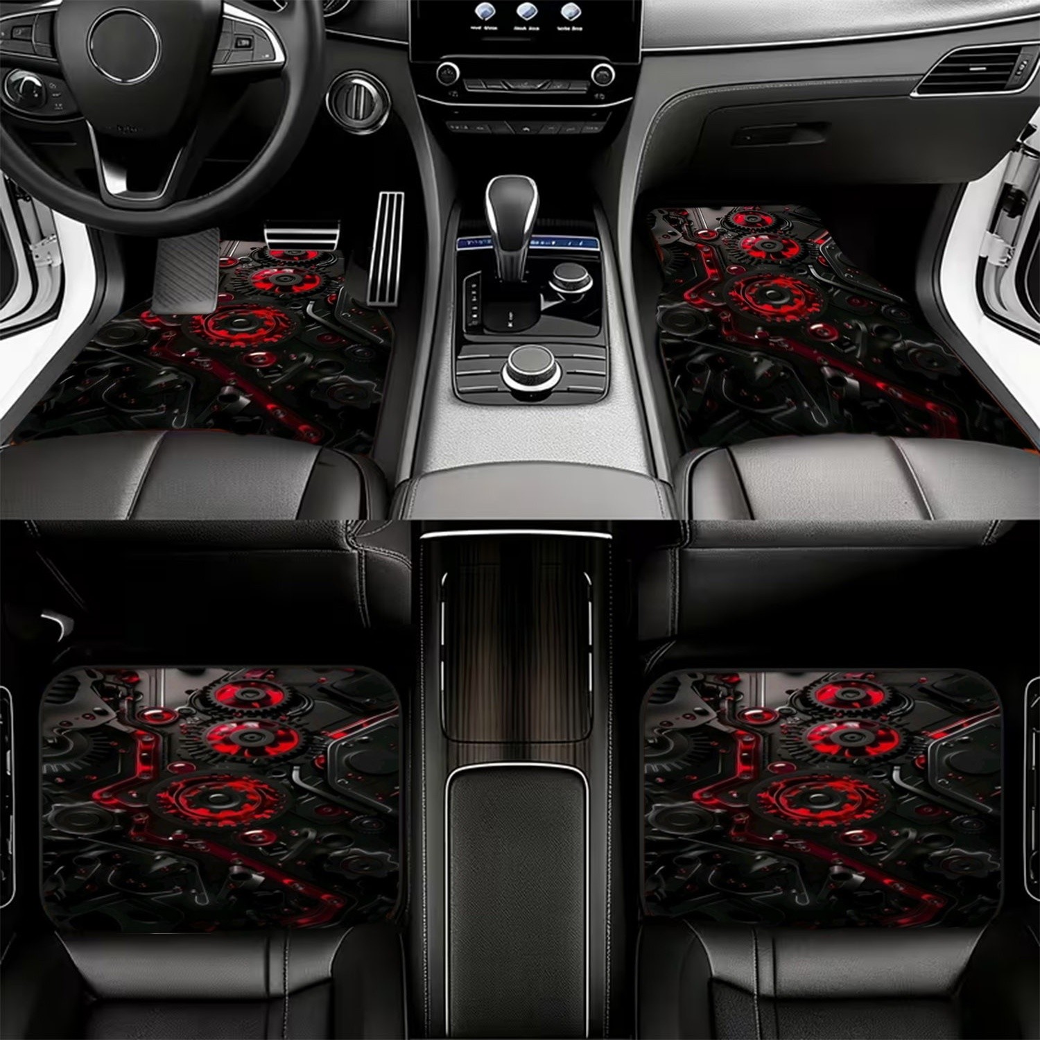 4pcs Car Floor Mats, Futuristi - Interior Design Industrial Style recension och pris
