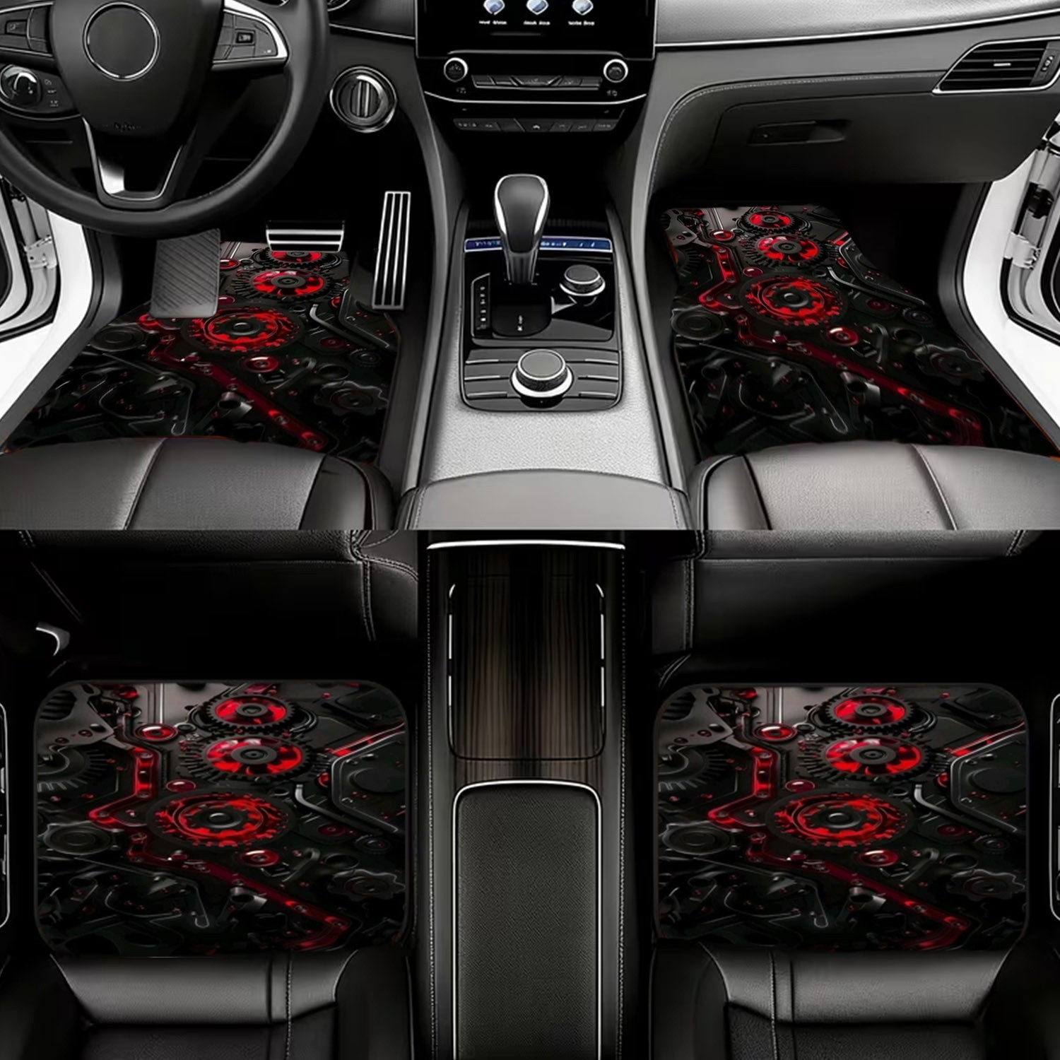 4pcs Car Floor Mats, Futuristi - Interior Design Industrial Style recension och pris